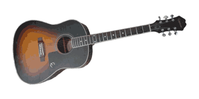 an acoustic guitar